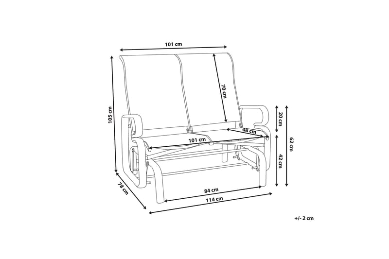 Chapau gyngebænk - Brun - Havemøbler - Havesofaer & bænke - Udendørs bænk & havebænk