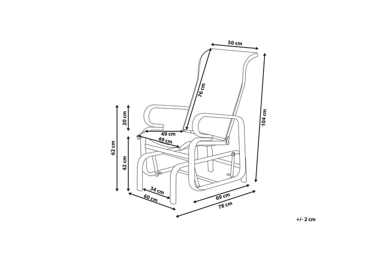 Chapau gyngestol - Brun - Havemøbler - Havestole - Havegyngestol