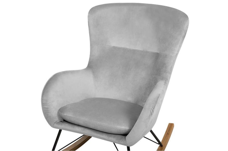 Freeburger gyngestol velour - Grå - Møbler - Stole & lænestole - Gyngestol