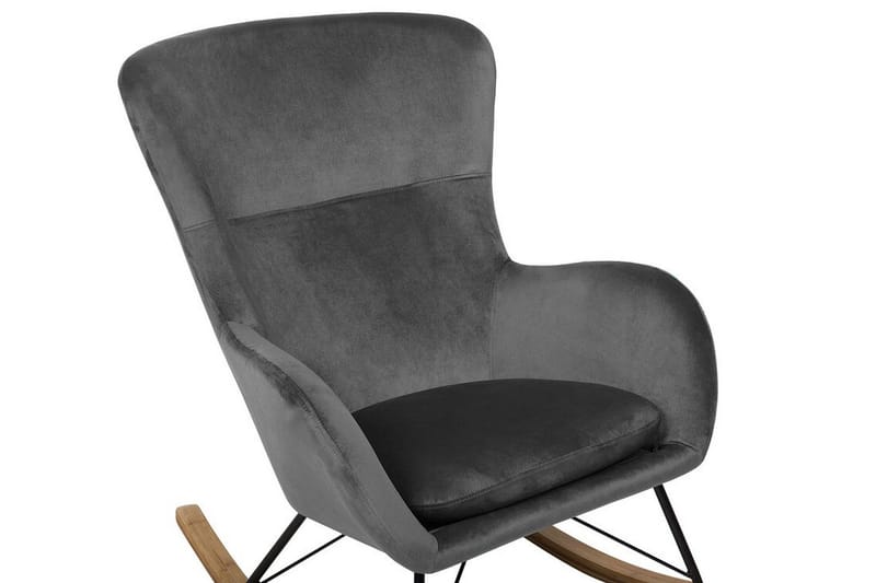 Freeburger gyngestol velour - Grå - Møbler - Stole & lænestole - Gyngestol