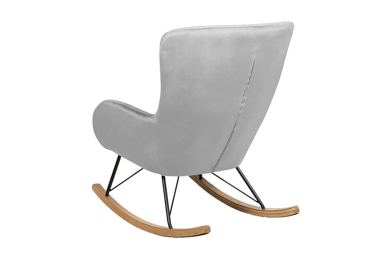 Freeburger gyngestol velour - Grå - Møbler - Stole & lænestole - Gyngestol