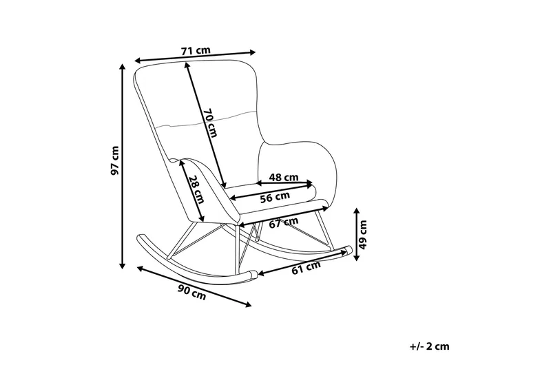 Freeburger gyngestol velour - Grøn - Møbler - Stole & lænestole - Gyngestol