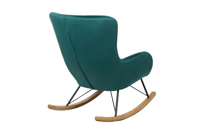 Freeburger gyngestol velour - Grøn - Møbler - Stole & lænestole - Gyngestol