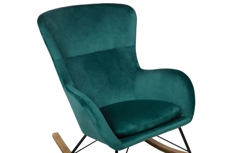 Freeburger gyngestol velour - Grøn - Møbler - Stole & lænestole - Gyngestol