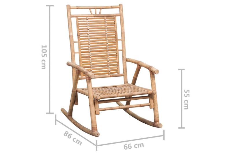 Gyngestol Med Hynde Bambus - Brun - Gyngestol