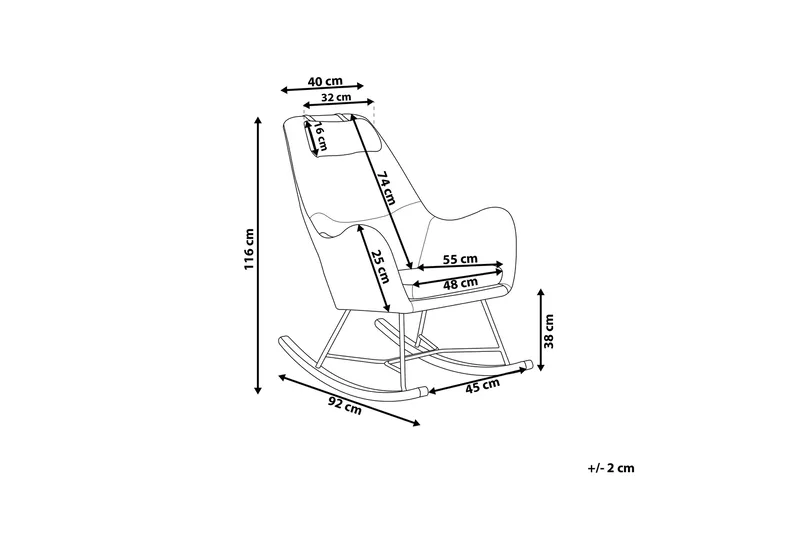 Harnos gyngestol - Beige - Møbler - Stole & lænestole - Gyngestol