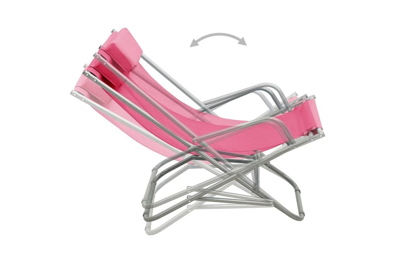 havestole 2 stk. stål pink - Lyserød - Møbler - Stole & lænestole - Gyngestol