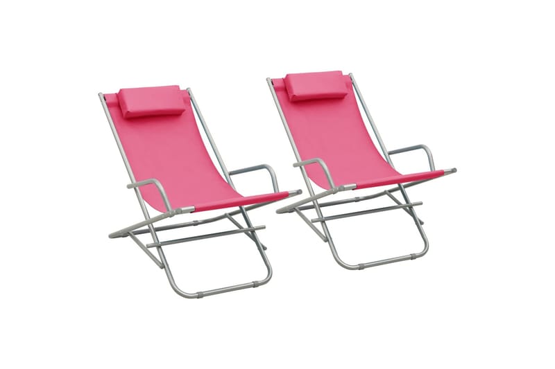 havestole 2 stk. stål pink - Lyserød - Møbler - Stole & lænestole - Gyngestol