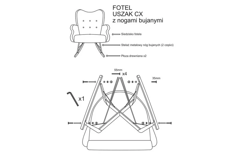 Skanhyndewski Gyngestol - Møbler - Stole & lænestole - Gyngestol