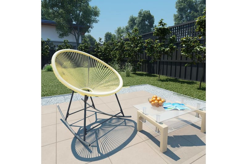 udendørs Acapulco-stol polyrattan beige - Beige - Møbler - Stole & lænestole - Gyngestol