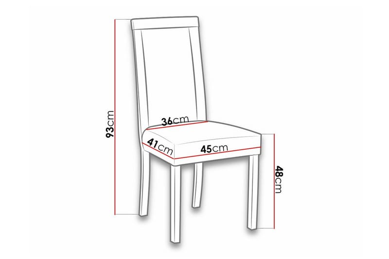 Rowden Spisestol - Sort/Hvid - Spisebordsstole & køkkenstole