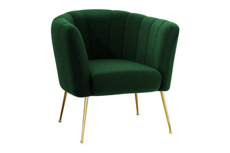 Rushmore Lænestol - Mørkegrøn/Guld - Lænestole