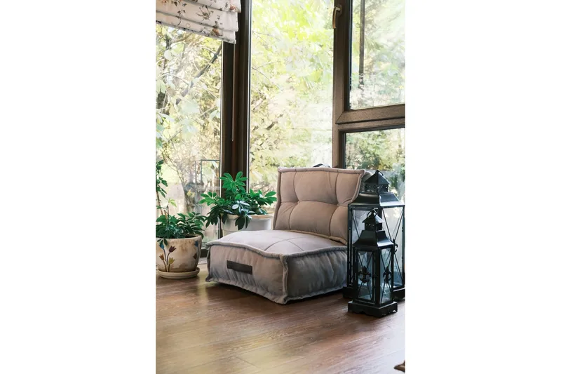 Rambarose Ottoman 60 cm - Grå - Møbler - Stole & lænestole - Sækkestol