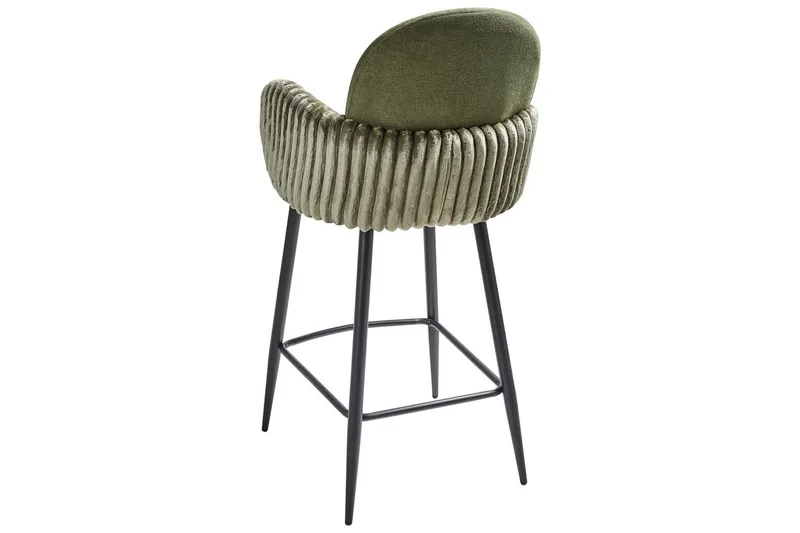 Sæt med 2 barstole Amity - Grøn, sort - Møbler - Stole & lænestole - Barstole