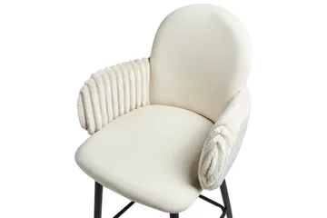 Sæt med 2 barstole Amity - Lys beige, sort - Møbler - Stole & lænestole - Barstole