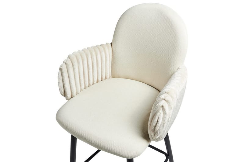 Sæt med 2 barstole Amity - Lys beige, sort - Møbler - Stole & lænestole - Barstole