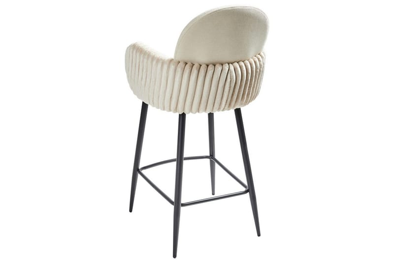 Sæt med 2 barstole Amity - Lys beige, sort - Møbler - Stole & lænestole - Barstole