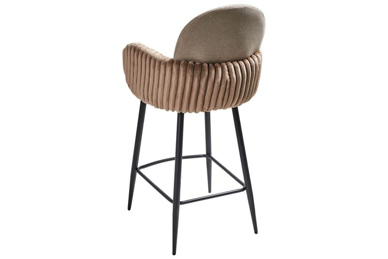 Sæt med 2 barstole Amity - Taupe, sort, brun - Møbler - Stole & lænestole - Barstole