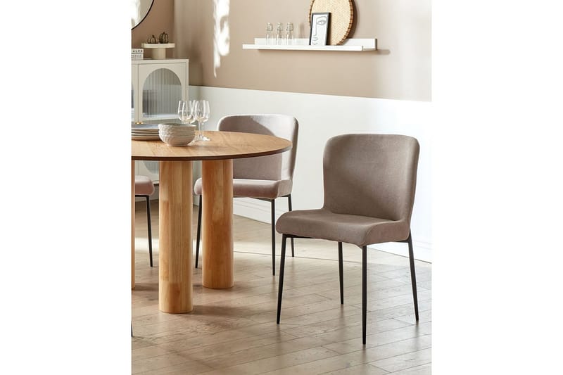 Sæt med 2 spiseborde Ada - Beige, grå, sort - Møbler - Stole & lænestole - Spisebordsstole & køkkenstole