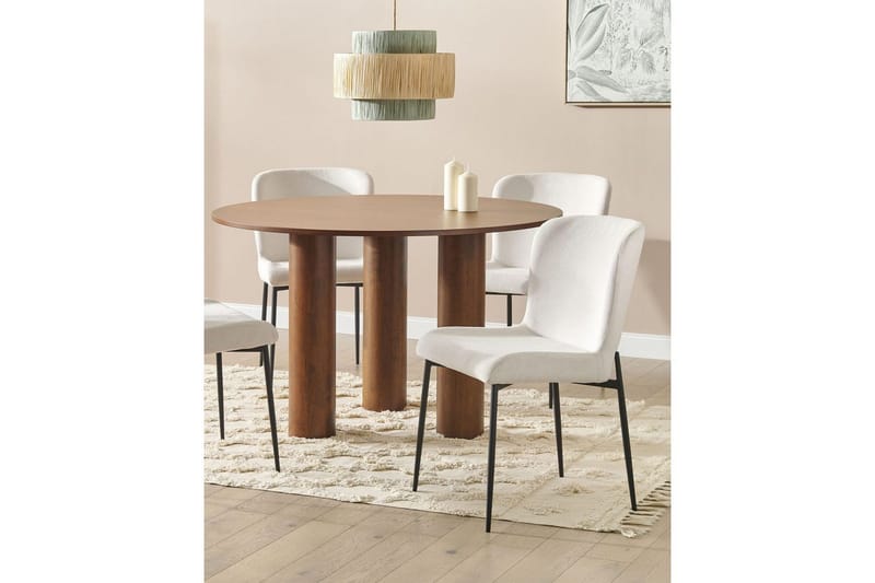 Sæt med 2 spiseborde Ada - Hvid, Sort - Møbler - Stole & lænestole - Spisebordsstole & køkkenstole