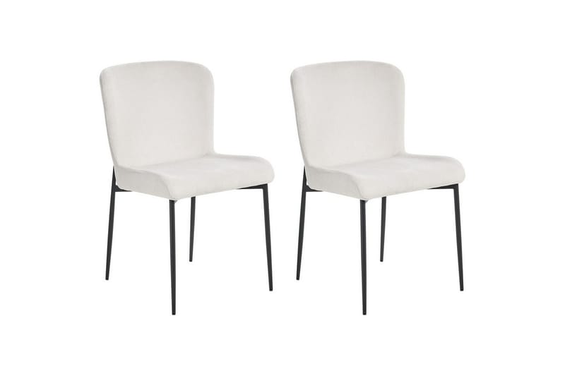 Sæt med 2 spiseborde Ada, Hvid, Sort