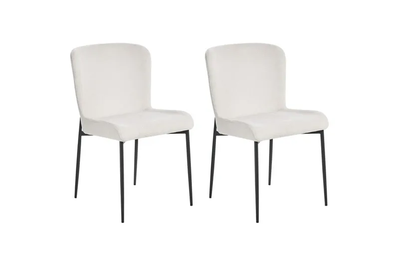 Sæt med 2 spiseborde Ada, Hvid, Sort