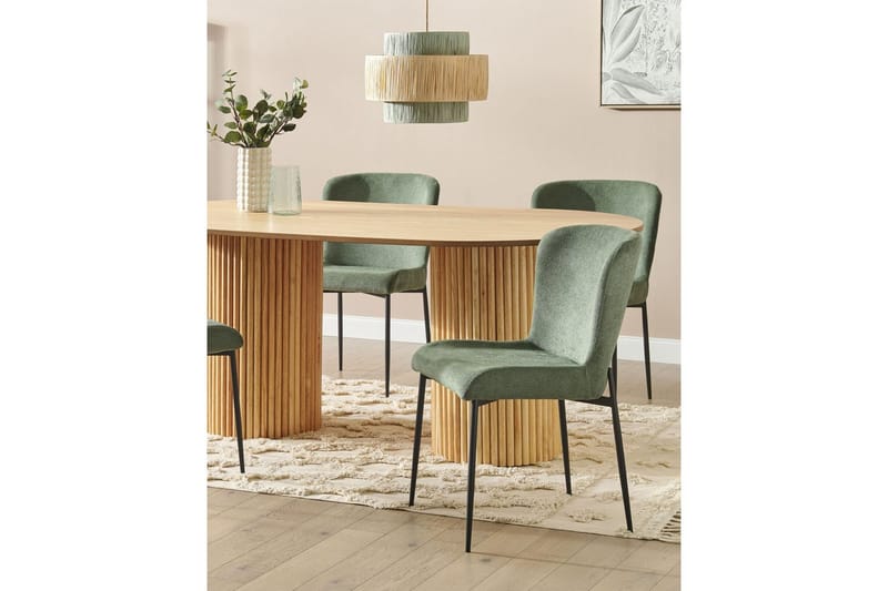 Sæt med 2 spiseborde Ada - Mørkegrøn, sort - Møbler - Stole & lænestole - Spisebordsstole & køkkenstole