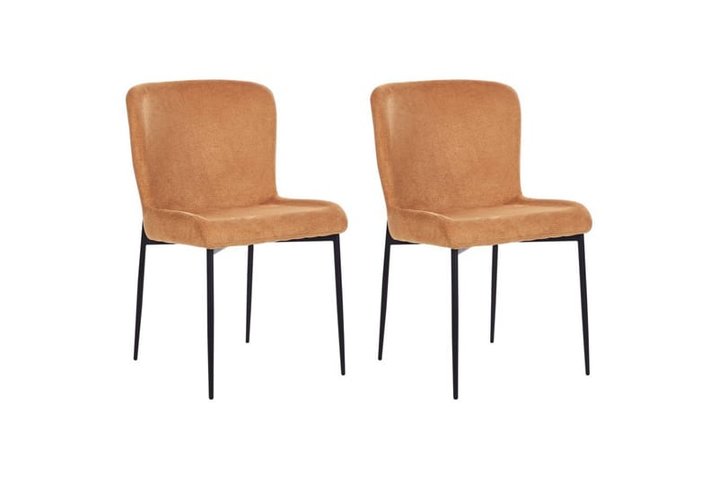 Sæt med 2 spiseborde Ada - Orange, sort - Møbler - Stole & lænestole - Spisebordsstole & køkkenstole