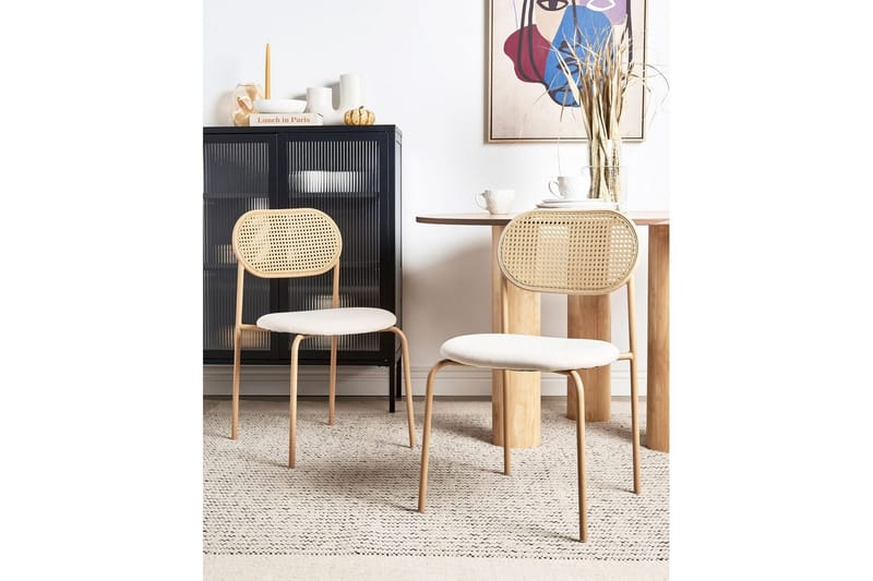 Sæt med 2 spiseborde Adaver - Lyst træ, beige - Møbler - Stole & lænestole - Spisebordsstole & køkkenstole