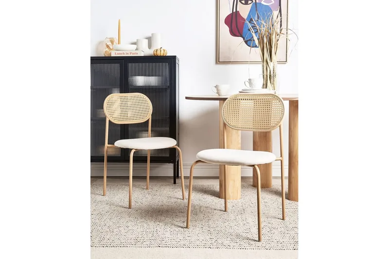 Sæt med 2 spiseborde Adaver - Lyst træ, beige - Møbler - Stole & lænestole - Spisebordsstole & køkkenstole