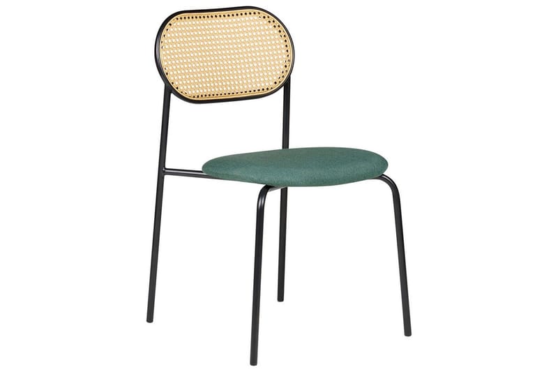 Sæt med 2 spiseborde Adaver - Sort, lyst træ, grønt - Møbler - Stole & lænestole - Spisebordsstole & køkkenstole