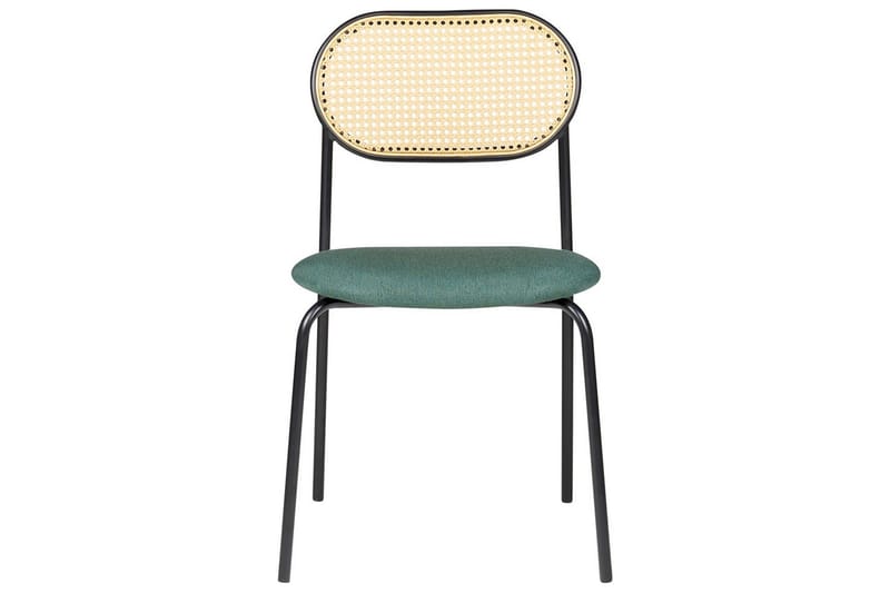 Sæt med 2 spiseborde Adaver - Sort, lyst træ, grønt - Møbler - Stole & lænestole - Spisebordsstole & køkkenstole