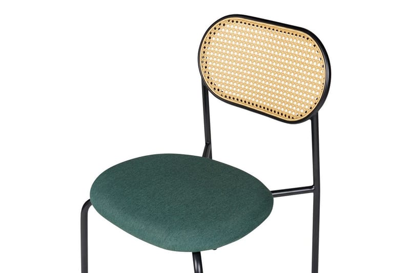 Sæt med 2 spiseborde Adaver - Sort, lyst træ, grønt - Møbler - Stole & lænestole - Spisebordsstole & køkkenstole