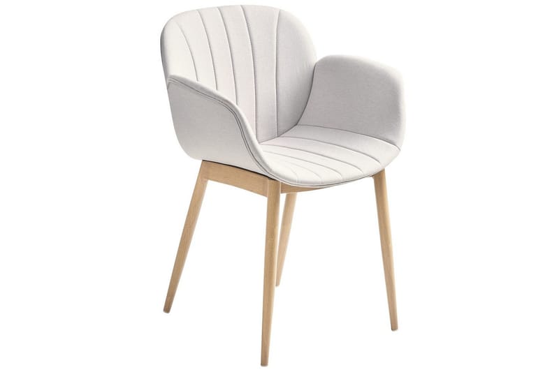 Sæt med 2 spiseborde Alice - Grå, lyst træ - Møbler - Stole & lænestole - Spisebordsstole & køkkenstole