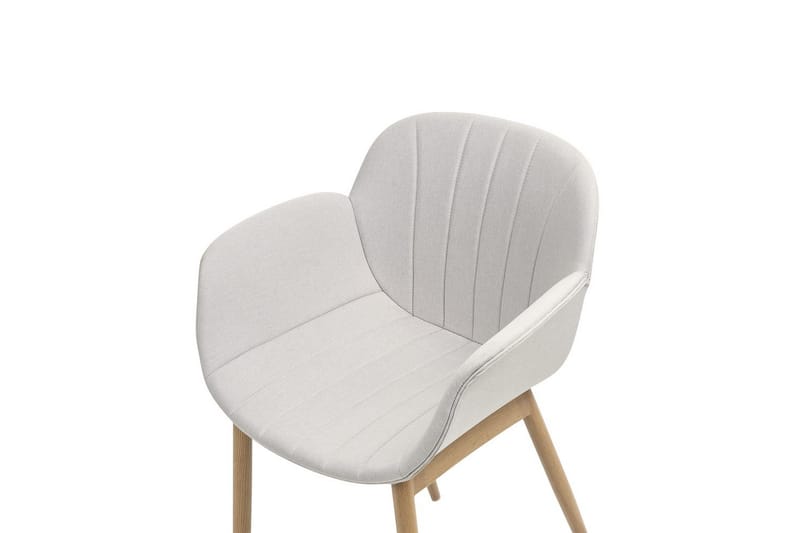 Sæt med 2 spiseborde Alice - Grå, lyst træ - Møbler - Stole & lænestole - Spisebordsstole & køkkenstole