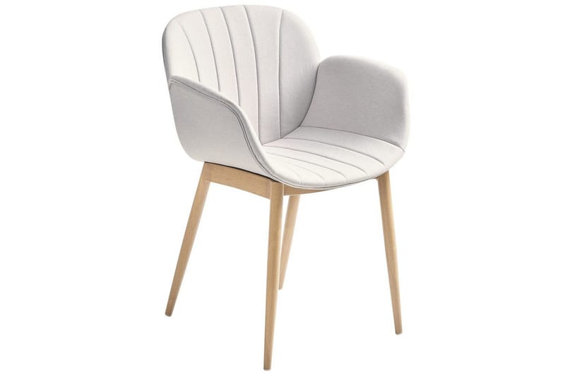 Sæt med 2 spiseborde Alice - Grå, lyst træ - Møbler - Stole & lænestole - Spisebordsstole & køkkenstole