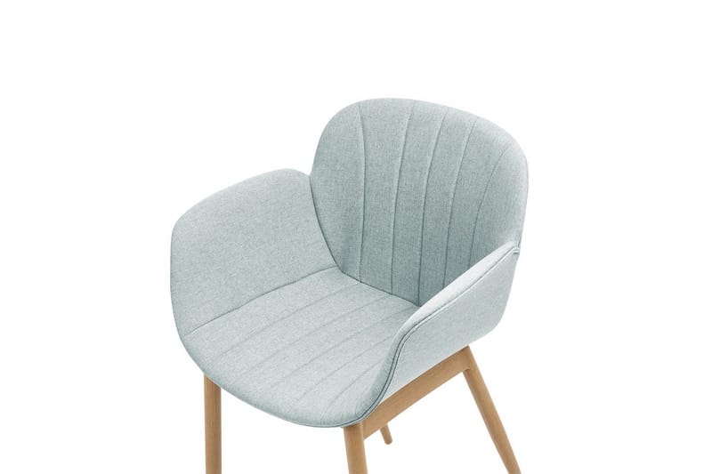 Sæt med 2 spiseborde Alice - Grønt, lyst træ - Møbler - Stole & lænestole - Spisebordsstole & køkkenstole