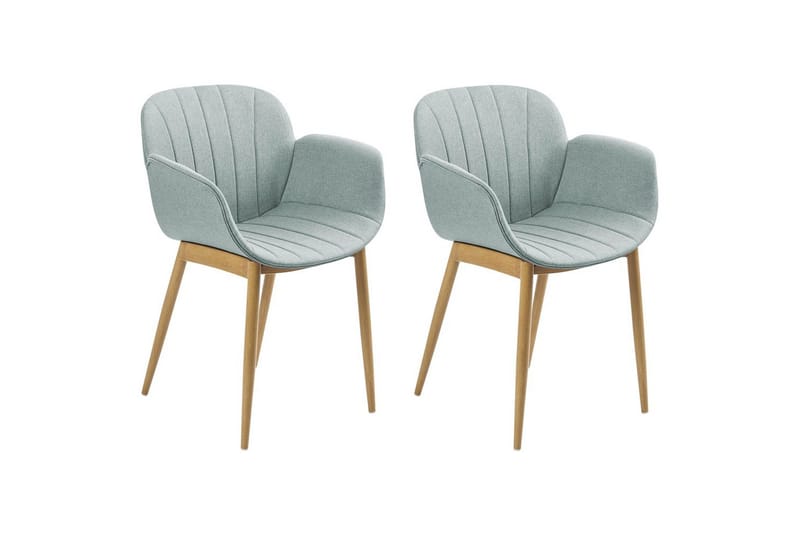 Sæt med 2 spiseborde Alice, Grønt, lyst træ