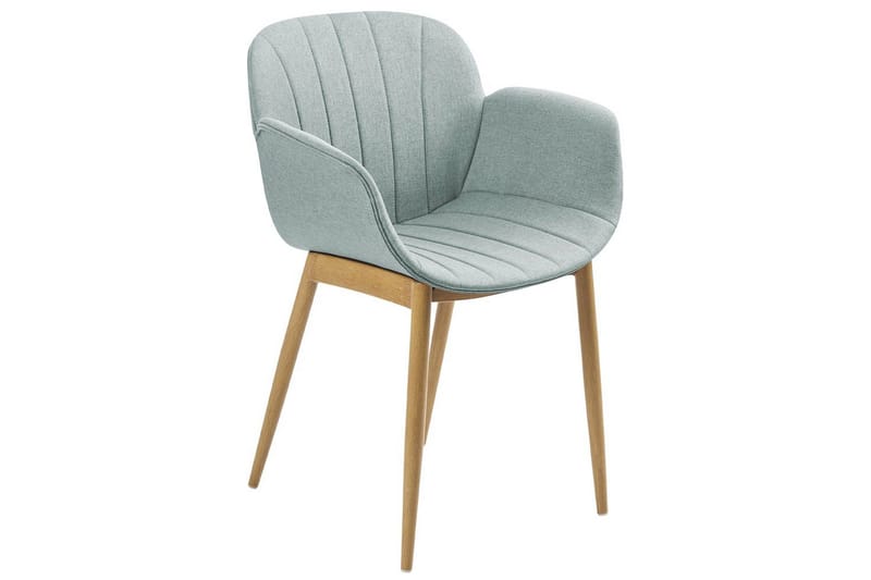 Sæt med 2 spiseborde Alice - Grønt, lyst træ - Møbler - Stole & lænestole - Spisebordsstole & køkkenstole