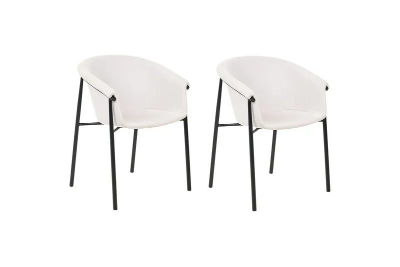 Sæt med 2 spiseborde Ames, Beige, sort