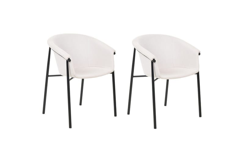 Sæt med 2 spiseborde Ames, Beige, sort