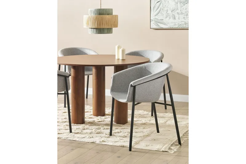 Sæt med 2 spiseborde Ames - Grå, sort - Møbler - Stole & lænestole - Spisebordsstole & køkkenstole