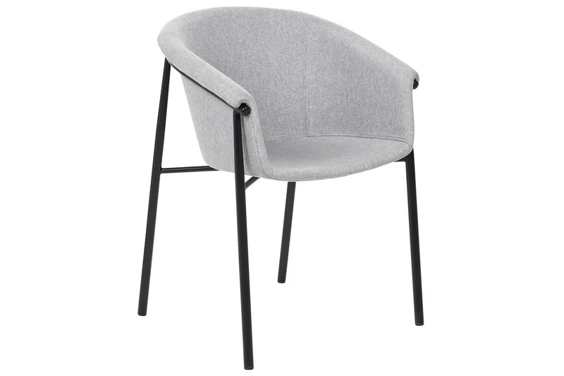 Sæt med 2 spiseborde Ames - Grå, sort - Møbler - Stole & lænestole - Spisebordsstole & køkkenstole