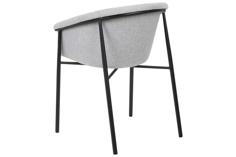 Sæt med 2 spiseborde Ames - Grå, sort - Møbler - Stole & lænestole - Spisebordsstole & køkkenstole
