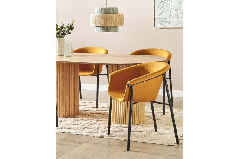 Sæt med 2 spiseborde Ames - Orange, sort - Møbler - Stole & lænestole - Spisebordsstole & køkkenstole