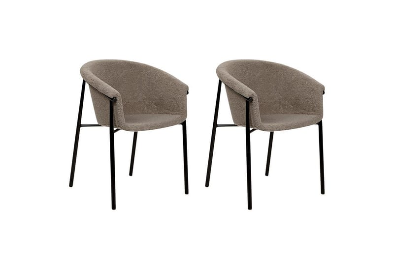 Sæt med 2 spiseborde Ames - Taupe, sort - Møbler - Stole & lænestole - Spisebordsstole & køkkenstole