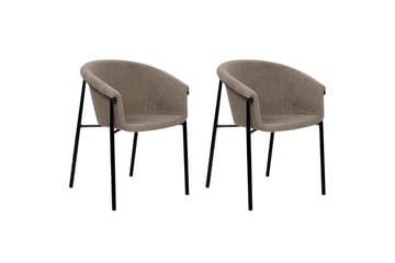 Sæt med 2 spiseborde Ames - Taupe, sort - Møbler - Stole & lænestole - Spisebordsstole & køkkenstole