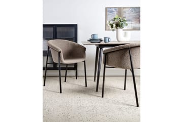 Sæt med 2 spiseborde Ames - Taupe, sort - Møbler - Stole & lænestole - Spisebordsstole & køkkenstole