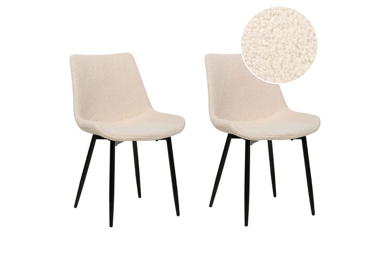 Sæt med 2 spiseborde Avilla - Beige, sort - Møbler - Stole & lænestole - Spisebordsstole & køkkenstole