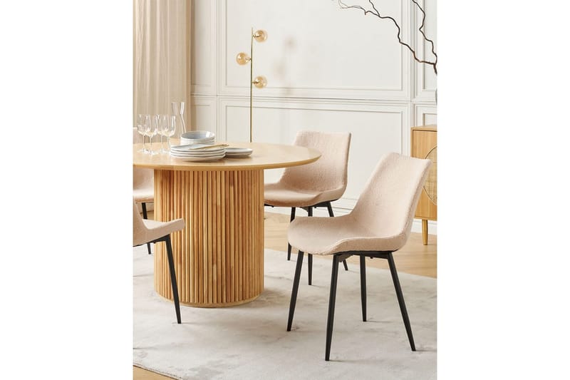 Sæt med 2 spiseborde Avilla - Beige, sort - Møbler - Stole & lænestole - Spisebordsstole & køkkenstole